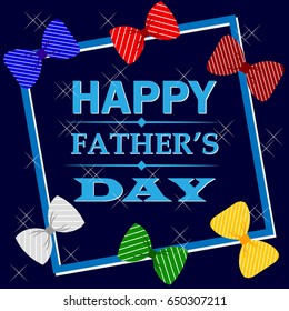 Father's day congratulation card. Vector illustration