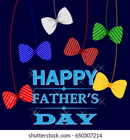 Father's day congratulation card. Vector illustration