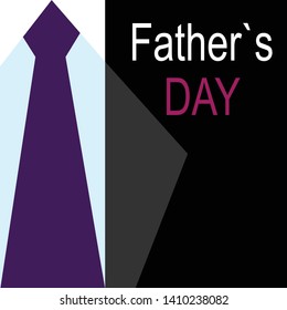 Father's day Congratulatory flat icon, banner. Bulletin board for discounts and promotions. Vector illustration.