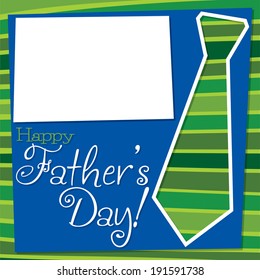 Father's Day cut out tie card in vector format.