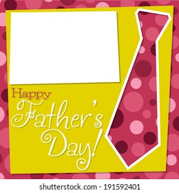 Father's Day cut out tie card in vector format.