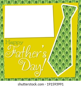 Father's Day cut out tie card in vector format.