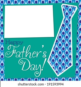 Father's Day cut out tie card in vector format.