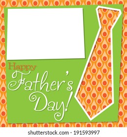 Father's Day cut out tie card in vector format.