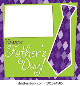 Father's Day cut out tie card in vector format.