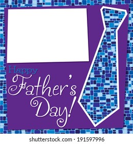 Father's Day cut out tie card in vector format.