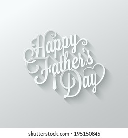 fathers day cut paper lettering background