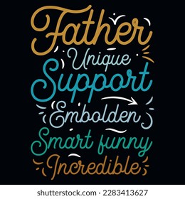 Father's day dad or daddy typography tshirt design vector design