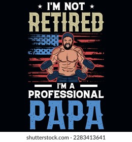 Papa oder Papa-Typografie-T-Shirt-Design, Vektordesign