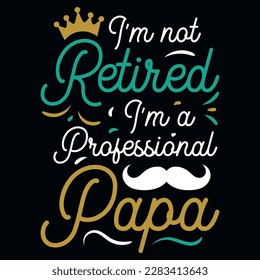 Papa oder Papa-Typografie-T-Shirt-Design, Vektordesign