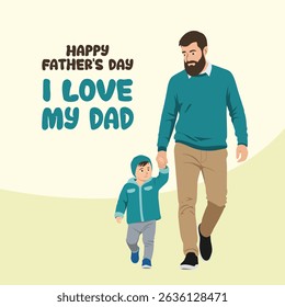 Father's Day, Dad Love Vector Illustration Image Free
