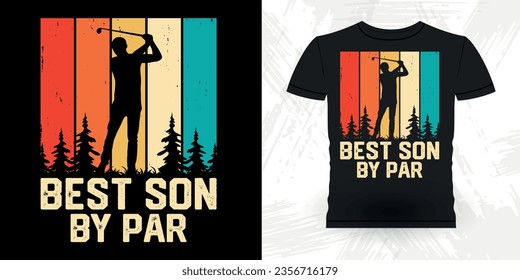 Father's Day Dad Lover Funny Golf players golfer Retro Vintage Golfing T-shirt Design