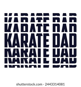 Father's Day Dad Lover Funny Karate Training Retro Vintage Karate T-shirt Design  