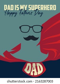 fathers day dad is my superhero poster,card