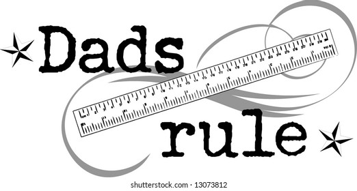 fathers day dads rule vector