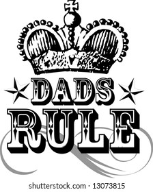 fathers day dads rule vector