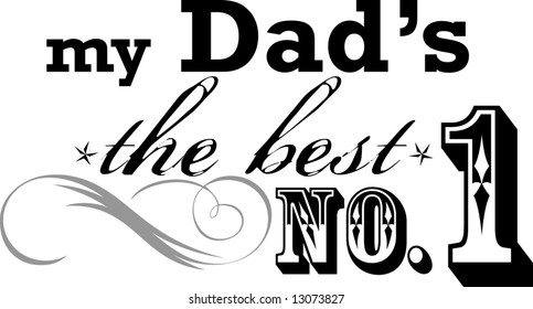 fathers day dads rule vector