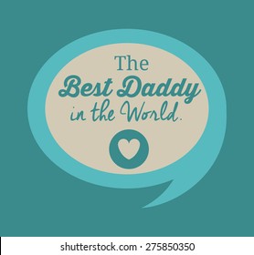 Fathers day design background with a label, vector illustration