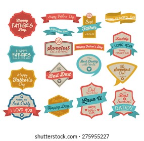 Fathers day design background with a label, vector illustration