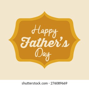 Fathers day design background with a label, vector illustration