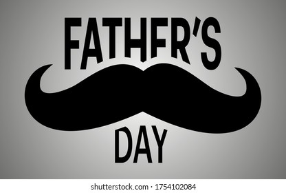 Fathers day design with a beard - Vector illustration