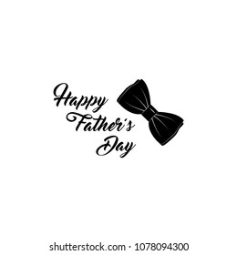 Fathers day design. Bow tie. Dad greeting. Happy fathers day lettering. Vector illustration