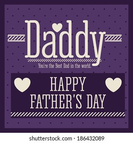 Fathers day design over background, vector illustration