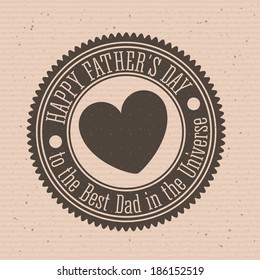 Fathers  day design over beige background, vector illustration