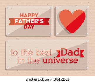 Fathers  day design over beige background, vector illustration