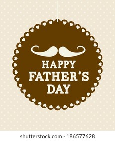 Fathers day design over beige background, vector illustration