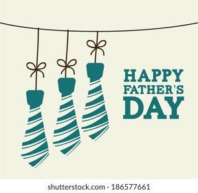 Fathers day design over beige background, vector illustration