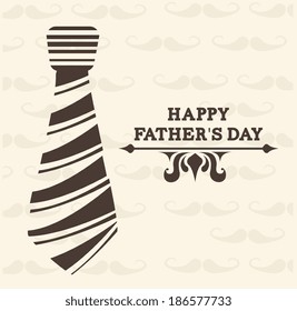 Fathers day design over beige background, vector illustration