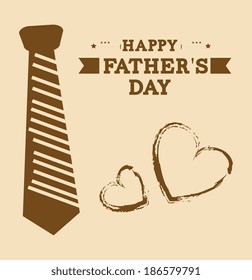 Fathers day design over beige background, vector illustration