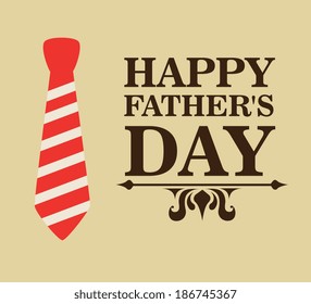 Fathers day design over beige background, vector  illustration