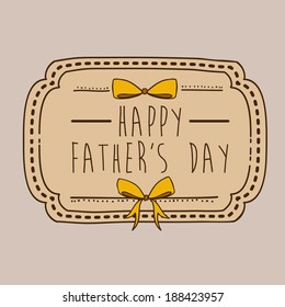 Fathers day design over beige background, vector illustration