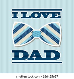 Fathers day design over blue background, vector illustration