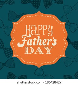 Fathers day design over blue background, vector illustration