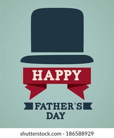 Fathers day design over blue background, vector illustration