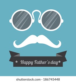 Fathers day design over blue background, vector  illustration