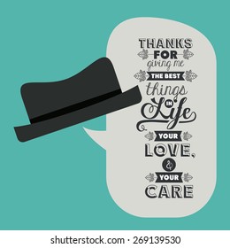 fathers day design over blue background, vector illustration