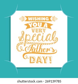 fathers day design over blue background, vector illustration