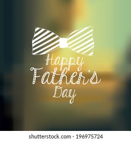 Fathers day design over blur background, vector illustration