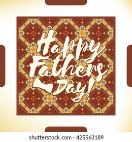 Fathers day design over checkered background, vector illustration