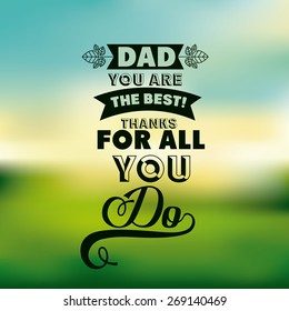 fathers day design over colored background, vector illustration