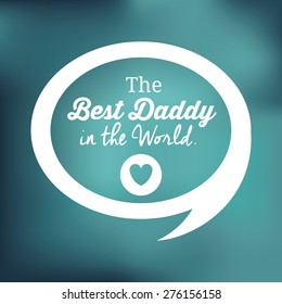 Fathers day design over colored backgrund, vector illustration