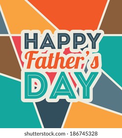 Fathers day design over colorful background, vector  illustration