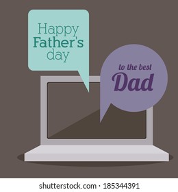Fathers day design over gray background, vector illustration