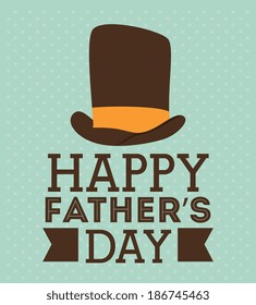 Fathers day design over green background, vector illustratrion