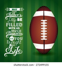 Fathers day design over green background, vector illustration