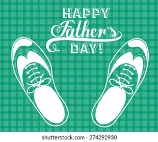 Fathers day design over green background, vector illustration